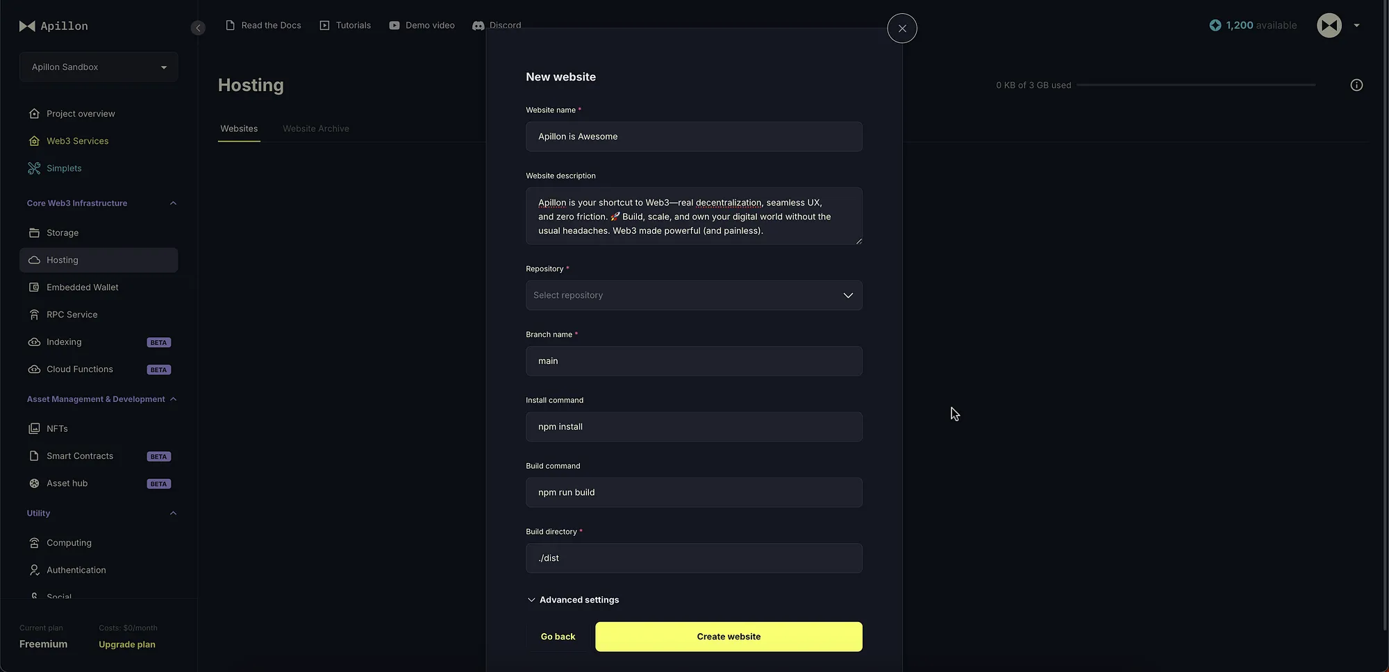 Apillon now supports GitHub deploys—launch your NFT site in fewer clicks